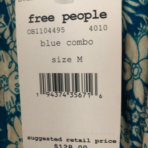 Free People Bon Voyage Maxi Dress Blue Combo - Picture 5 of 5